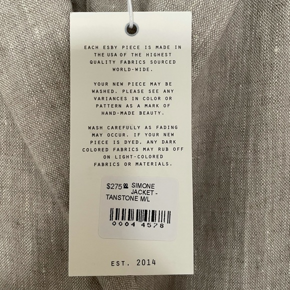 Esby Simone Linen Jacket - Tanstone - Picture 8 of 10